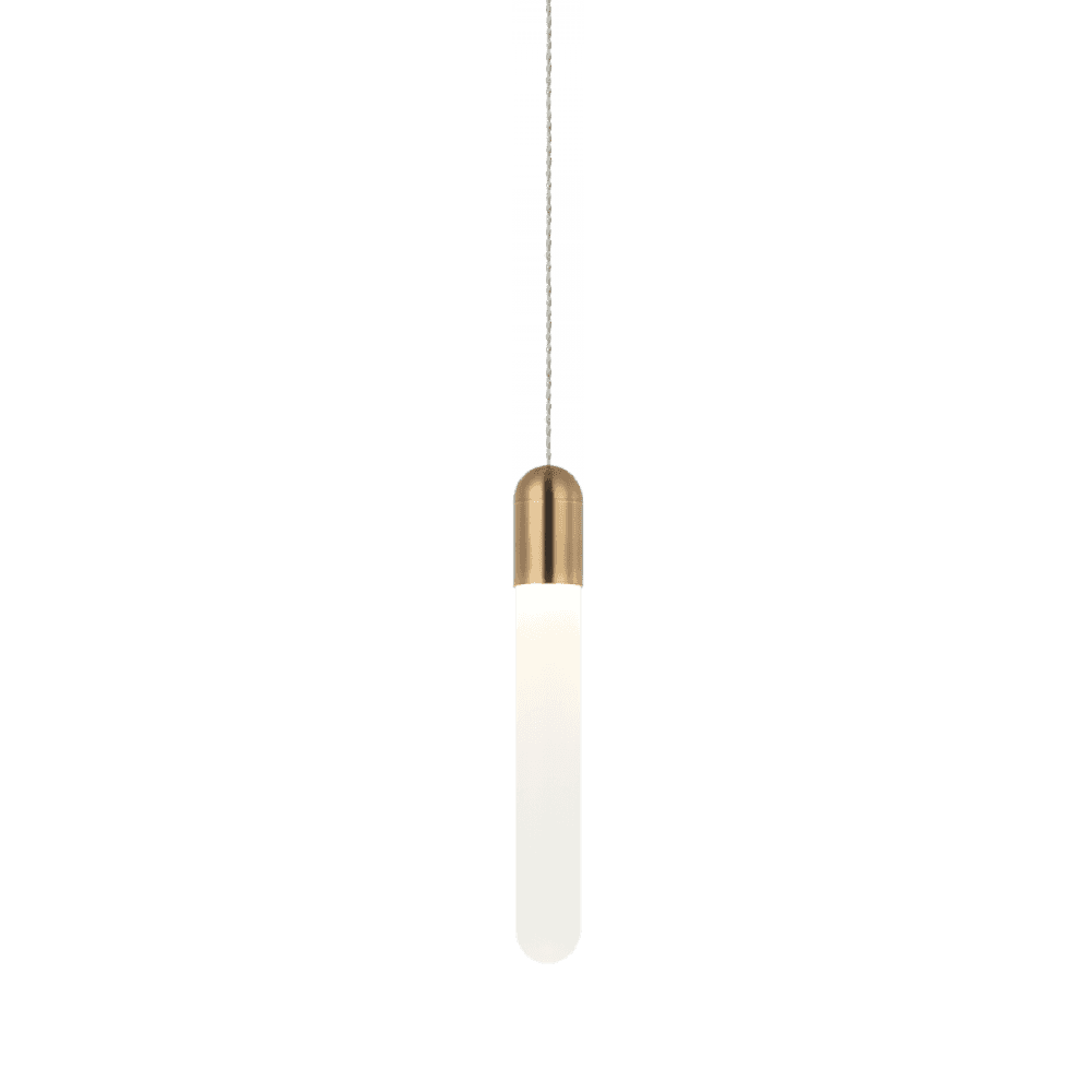 Matteo Lighting Aydin 1-Light LED Pendant Brass, Aged Brass