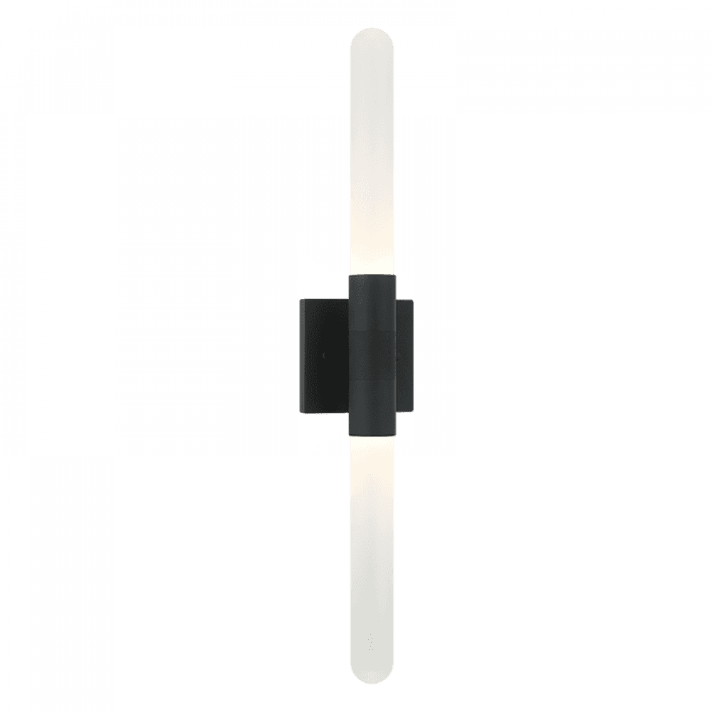 Matteo Lighting Aydin 2-Light LED Wall Sconce Black, Matte Black