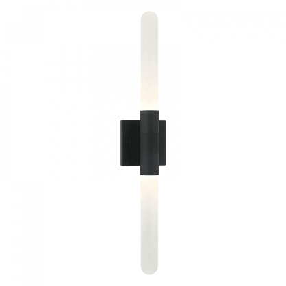 Matteo Lighting Aydin 2-Light LED Wall Sconce Black, Matte Black