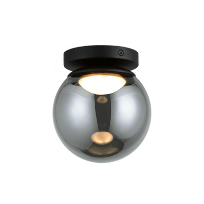Matteo Lighting Boble 6-in LED Flush Mount Black, Matte Black