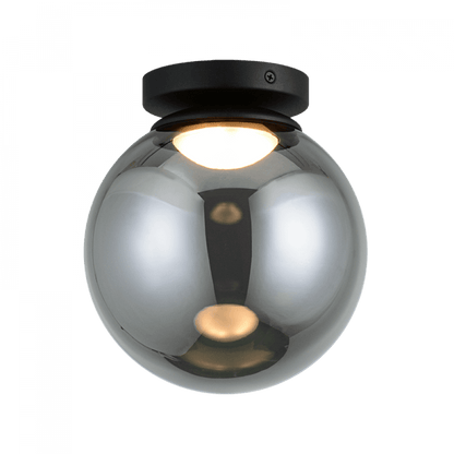 Matteo Lighting Boble 8-in LED Flush Mount Black, Matte Black
