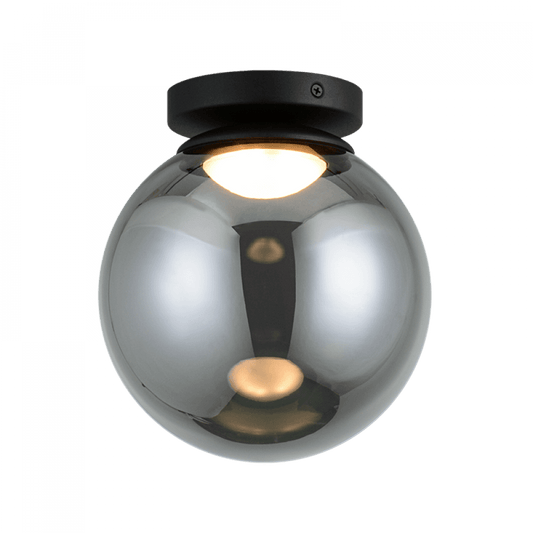 Matteo Lighting Boble 8-in LED Flush Mount Black, Matte Black