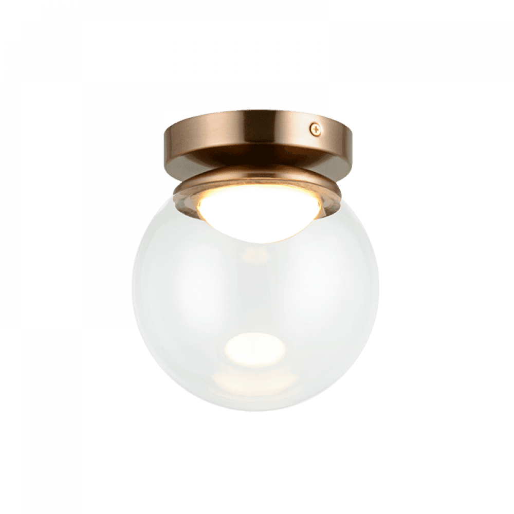 Matteo Lighting Boble 6-in LED Flush Mount Brass, Aged Brass