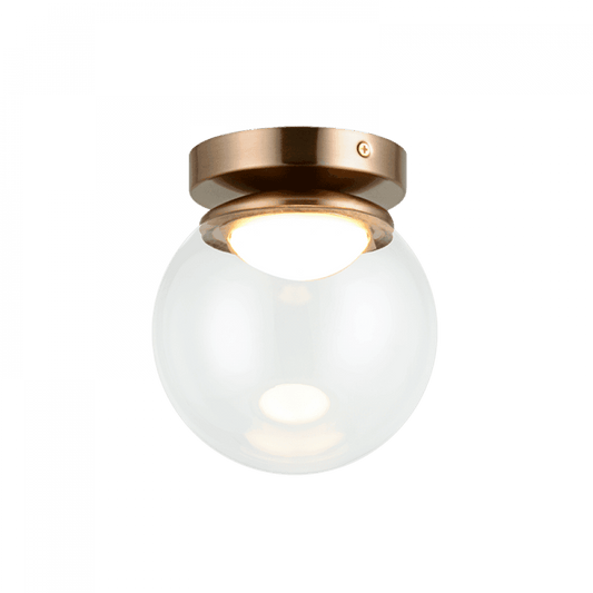 Matteo Lighting Boble 6-in LED Flush Mount Brass, Aged Brass