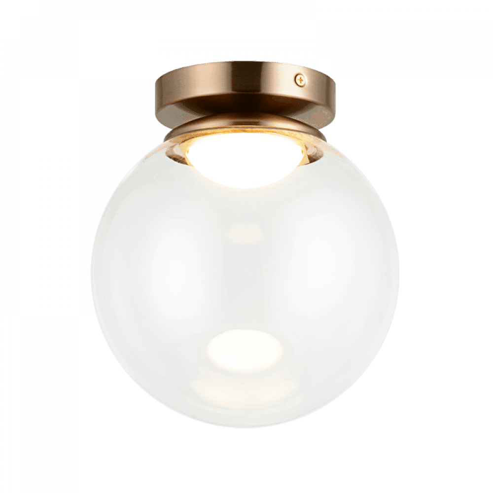 Matteo Lighting Boble 8-in LED Flush Mount Brass, Aged Brass