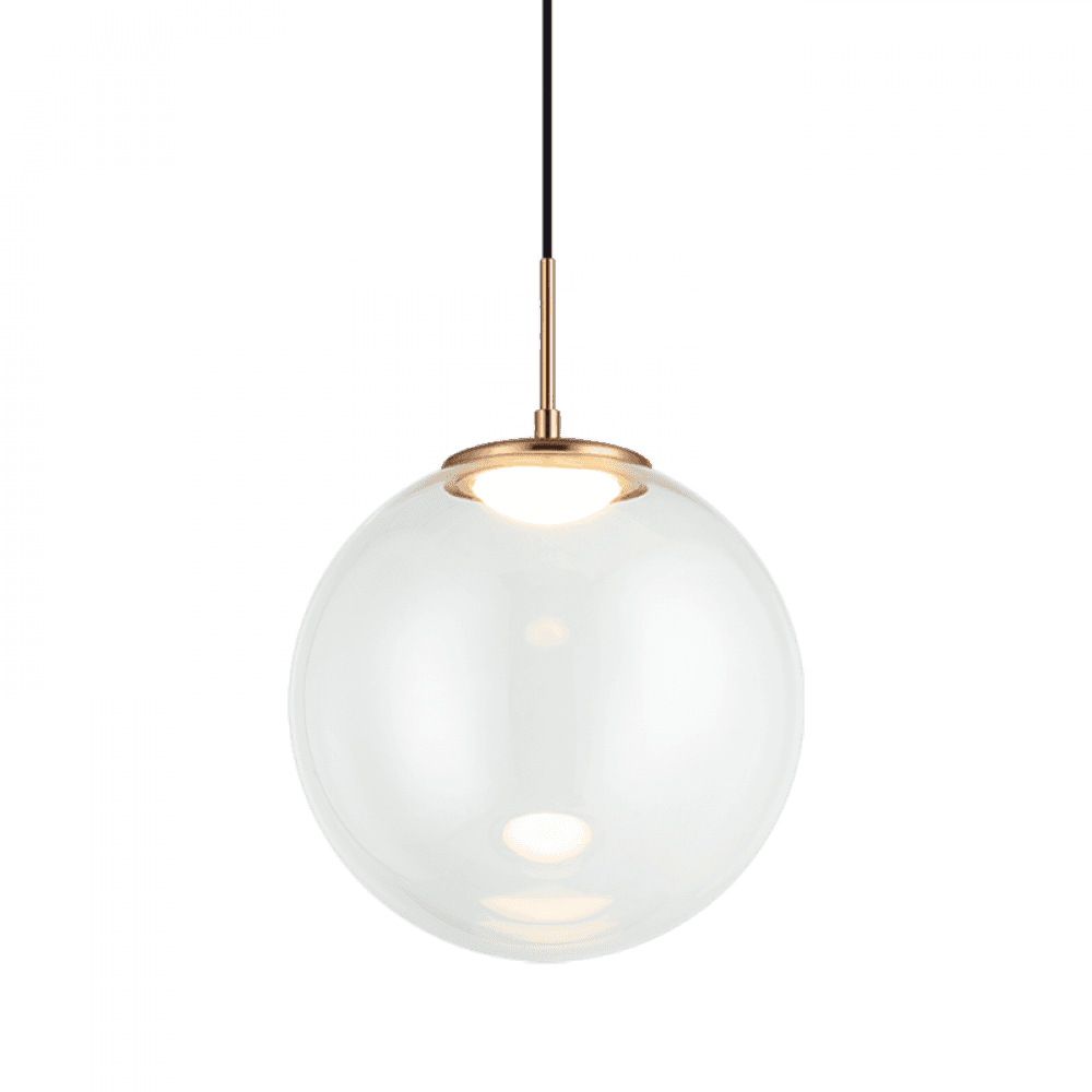 Matteo Lighting Boble 12-in LED Pendant Aged Gold Brass