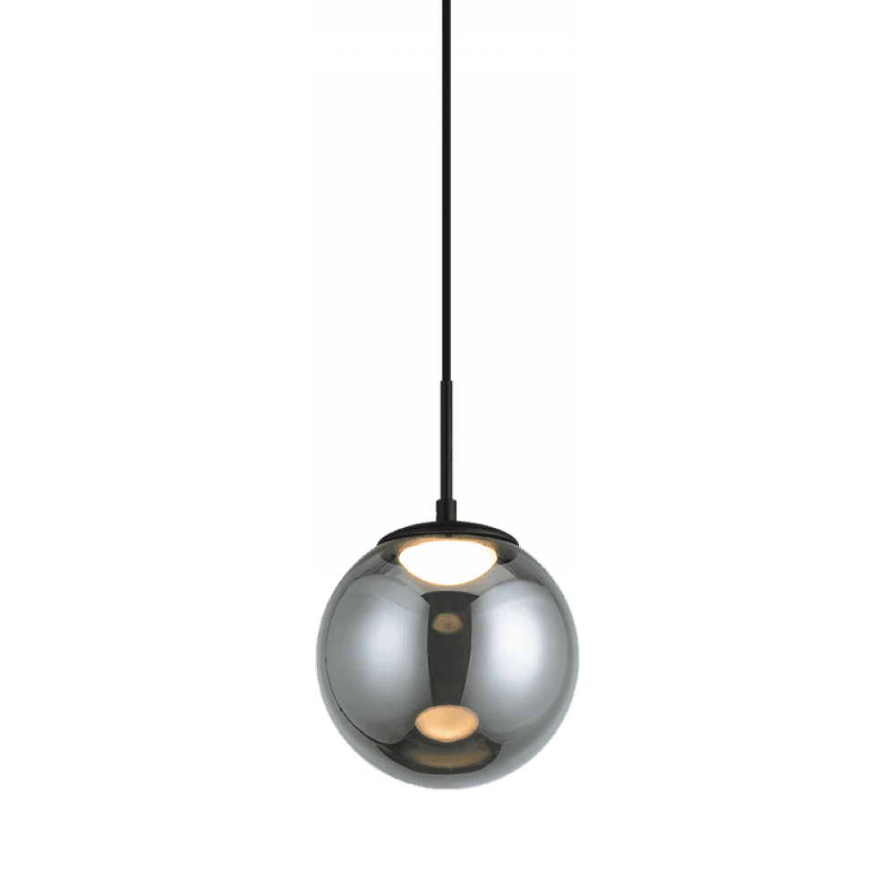 Matteo Lighting Boble 8-in LED Pendant Black, Matte Black