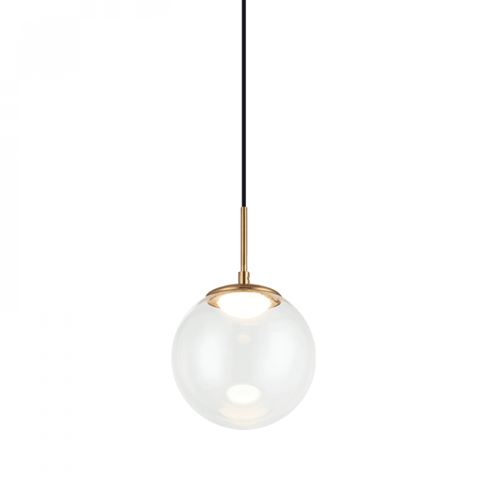 Matteo Lighting Boble 8-in LED Pendant Brass, Aged Brass