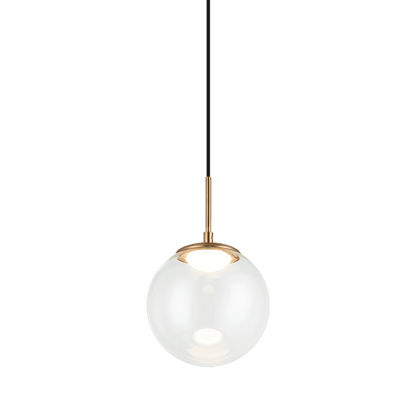 Matteo Lighting Boble 8-in LED Pendant Brass, Aged Brass