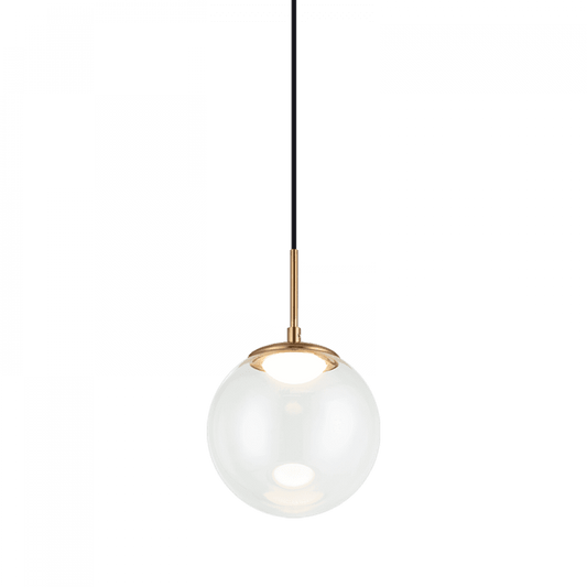 Matteo Lighting Boble 8-in LED Pendant Brass, Aged Brass