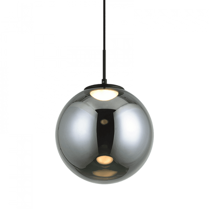 Matteo Lighting Boble Pendant, 1-Light, LED, Matte Black, Smoked Glass Shade, 11.88"W (C61321MBSM 305XRX3)