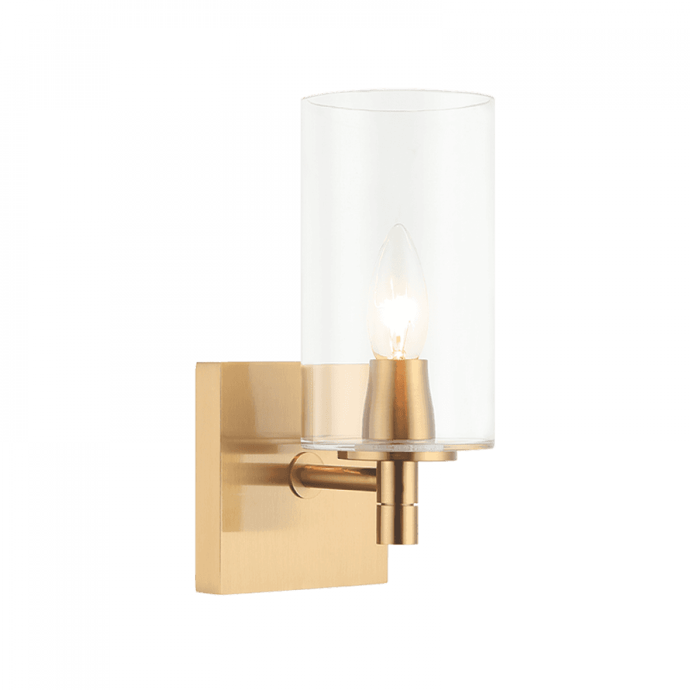 Matteo Lighting Candela 1-Light Bath Wall Sconce Brass, Aged Brass