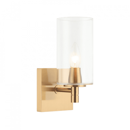 Matteo Lighting Candela 1-Light Bath Wall Sconce Brass, Aged Brass