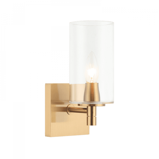 Matteo Lighting Candela 1-Light Bath Wall Sconce Brass, Aged Brass