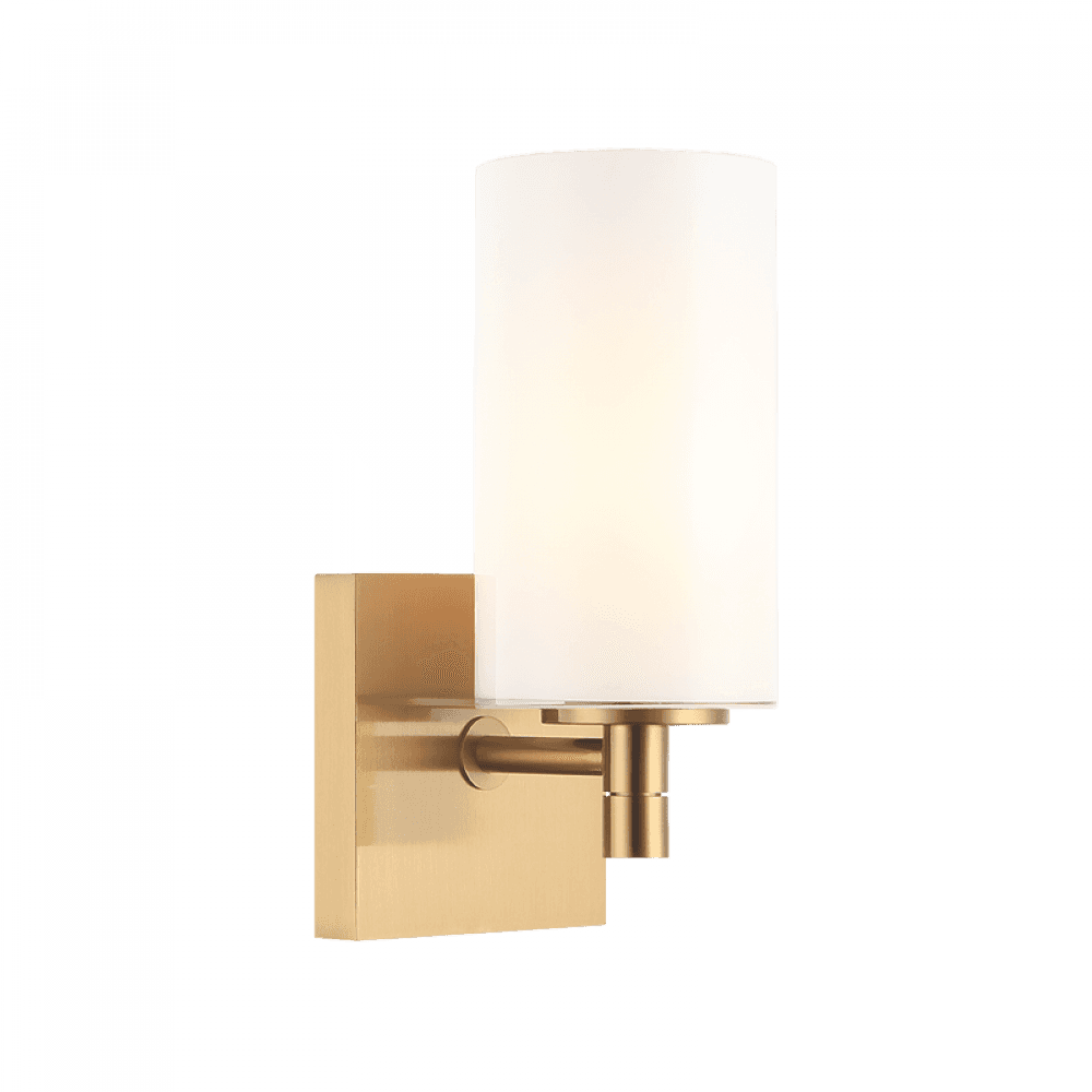 Matteo Lighting Candela 1-Light Bath Wall Sconce Brass, Aged Brass