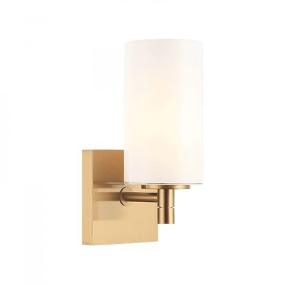 Matteo Lighting Candela 1-Light Bath Wall Sconce Brass, Aged Brass