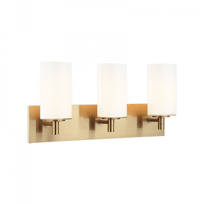 Matteo Lighting Candela 3-Light Bath Vanity Brass, Aged Brass