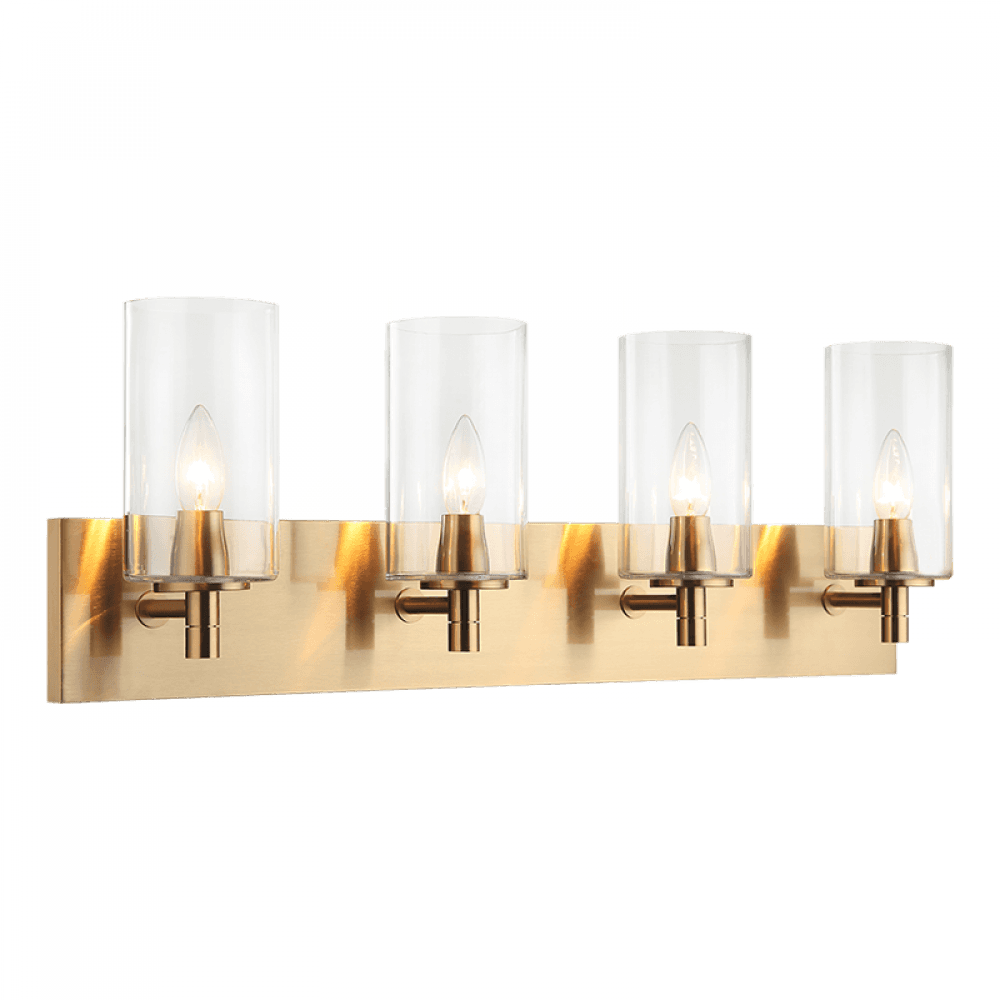 Matteo Lighting Candela 4-Light Bath Vanity Brass, Aged Brass