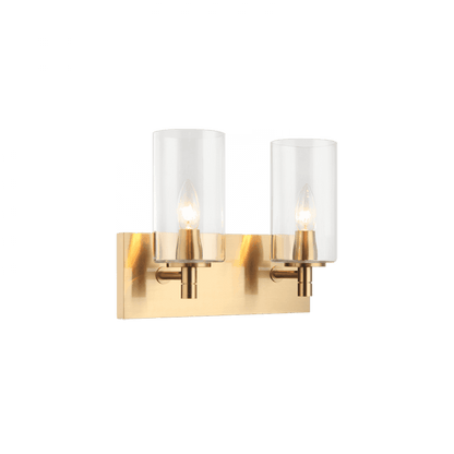 Matteo Lighting Candela 2-Light Wall Sconce Aged Gold Brass