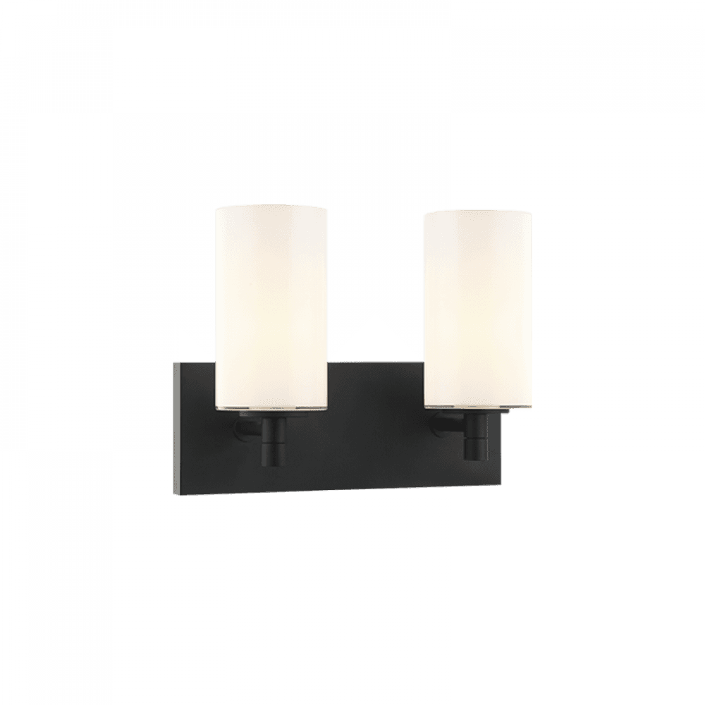 Matteo Lighting Candela 2-Light Wall Sconce Matte Black