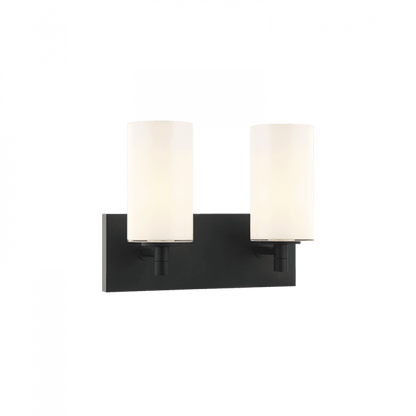 Matteo Lighting Candela 2-Light Wall Sconce Matte Black