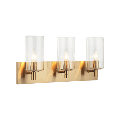 Matteo Lighting Candela 3-Light Wall Sconce Aged Gold Brass