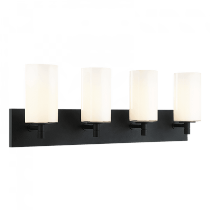 Matteo Lighting Candela 4-Light Wall Sconce Matte Black