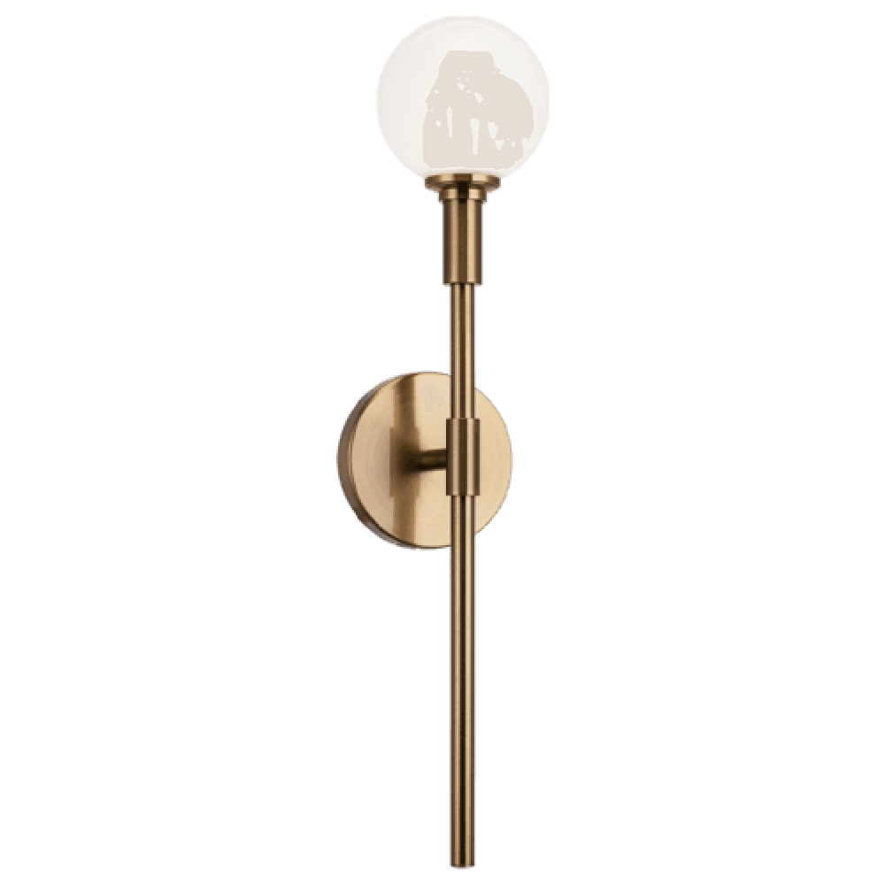 Matteo Lighting Candlestix Wall Sconce Aged Gold Brass