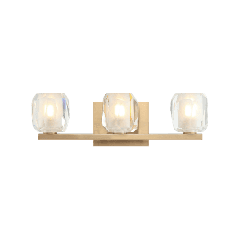 Matteo Lighting Carleton 3-Light Bath Vanity Aged Gold Brass