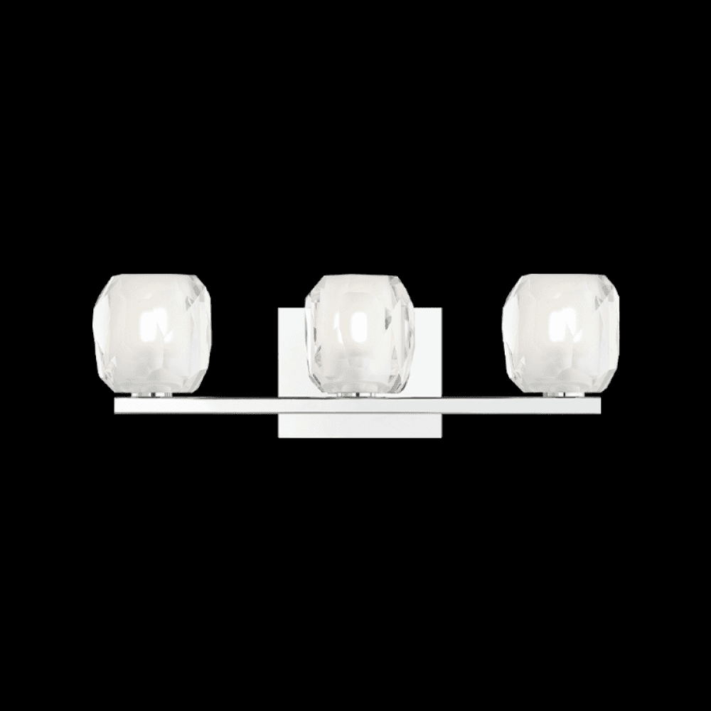 Matteo Lighting Carleton Wall Sconce, 3-Light, Chrome, 18"W (S04103CH 3060LRW)