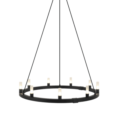 Matteo Lighting Cascadian 9-Light Chandelier Matte Black