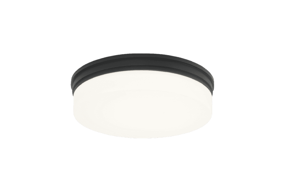Matteo Lighting Circian 12-in LED Flush Mount Black, Matte Black