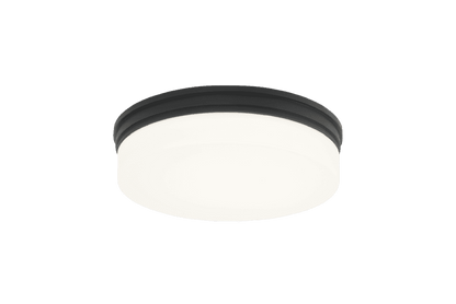Matteo Lighting Circian 12-in LED Flush Mount Black, Matte Black