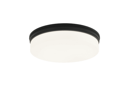 Matteo Lighting Circian 15-in LED Flush Mount Matte Black