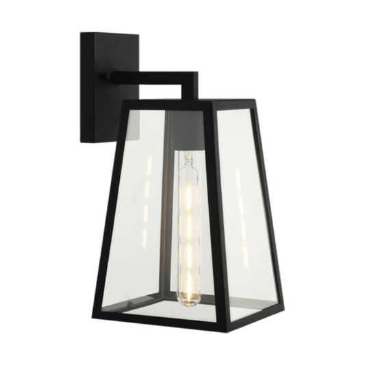Matteo Lighting Denzil Outdoor Wall Lantern Matte Black