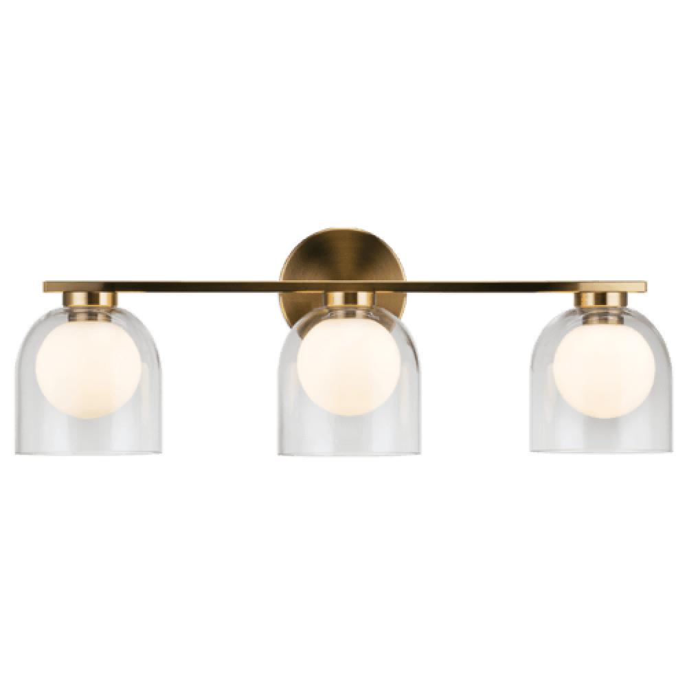 Matteo Lighting Derbishone 3-Light Vanity Aged Gold Brass