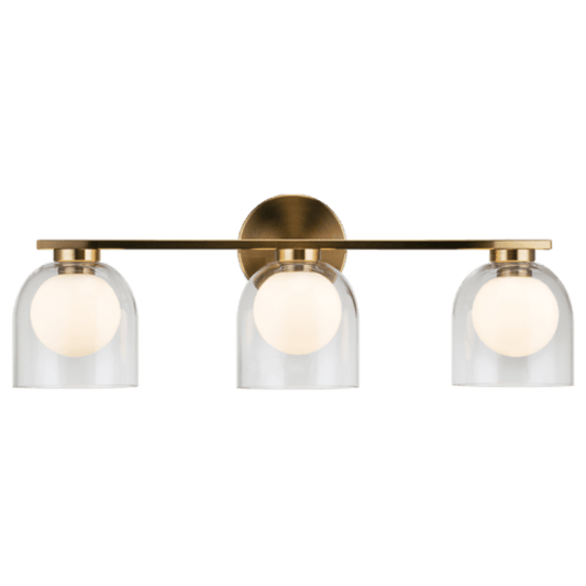 Matteo Lighting Derbishone 3-Light Vanity Aged Gold Brass
