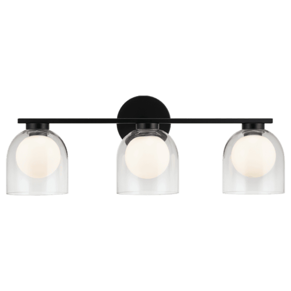 Matteo Lighting Derbishone 3-Light Vanity Black