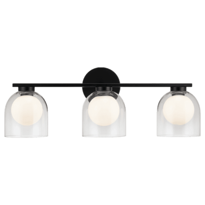 Matteo Lighting Derbishone 3-Light Vanity Black