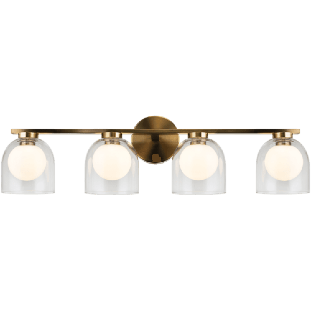 Matteo Lighting Derbishone 4-Light Vanity Aged Gold Brass