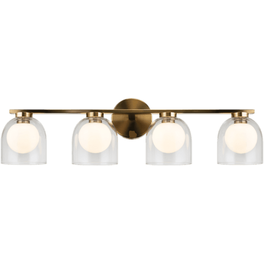 Matteo Lighting Derbishone 4-Light Vanity Aged Gold Brass