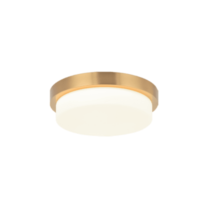 Matteo Lighting Durham 13-in LED Flush Mount Aged Gold Brass