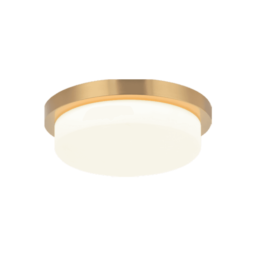 Matteo Lighting Durham 16-in LED Flush Mount Aged Gold Brass