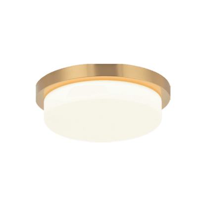Matteo Lighting Durham 16-in LED Flush Mount Aged Gold Brass
