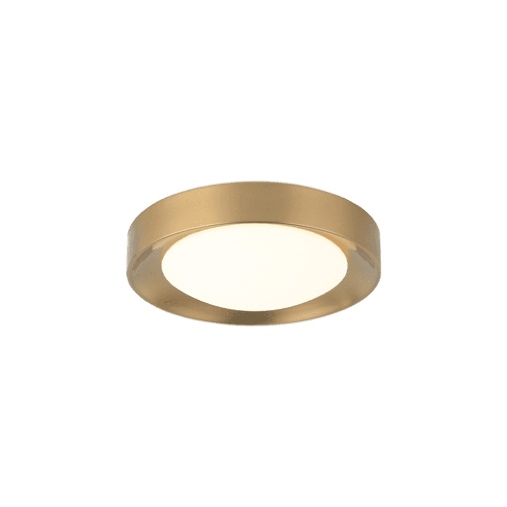Matteo Lighting Essene 12-in LED Flush Mount Aged Gold Brass
