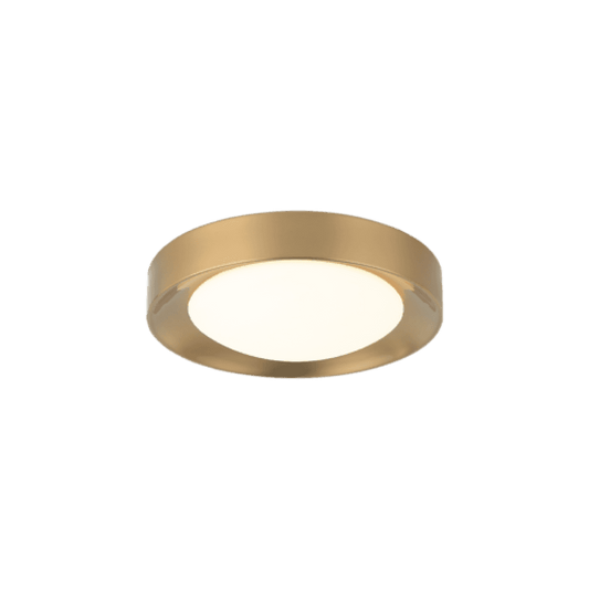Matteo Lighting Essene 12-in LED Flush Mount Aged Gold Brass