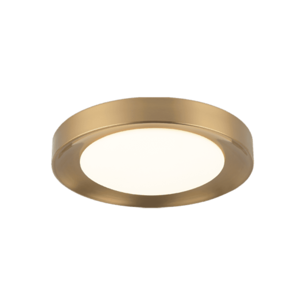 Matteo Lighting Essene 15-in LED Flush Mount Aged Gold Brass