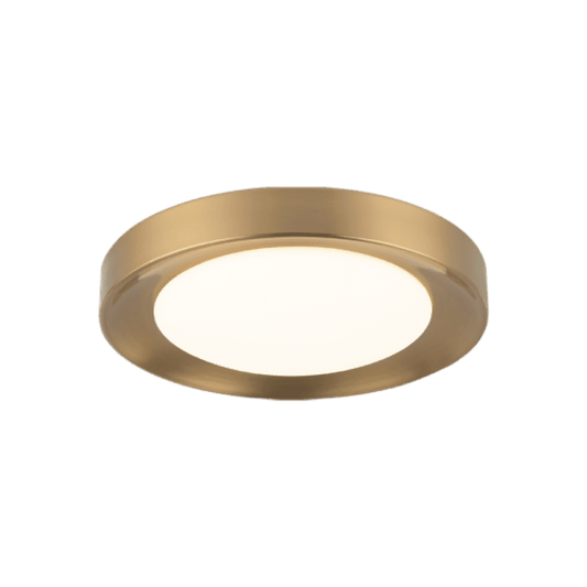 Matteo Lighting Essene 15-in LED Flush Mount Aged Gold Brass