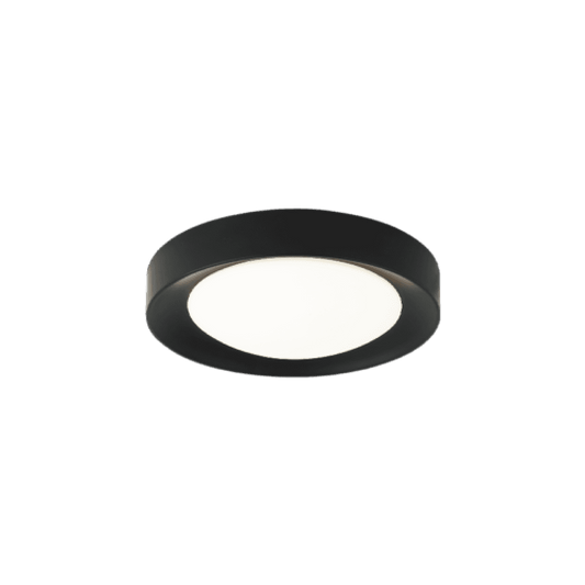 Matteo Lighting Essene 1-Light Flush Mount in Black, 12"W (M10001BK)