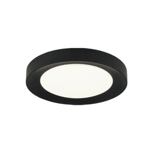 Matteo Lighting Essene 1-Light Flush Mount in Black, 15"W (M10002BK)